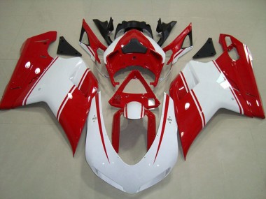 Rot-Weiße Anstecknadel 2007-2014 Ducati 848 1098 1198 Motorrad Verkleidungen