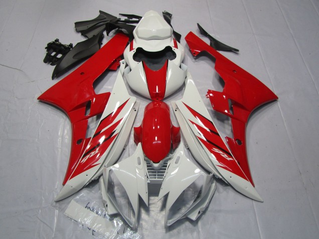 Rot-Weißer Stil 2006-2007 Yamaha R6 Motorrad Verkleidungen Rot-Weißer Stil 2006-2007 Yamaha R6 Motorrad Verkleidungen