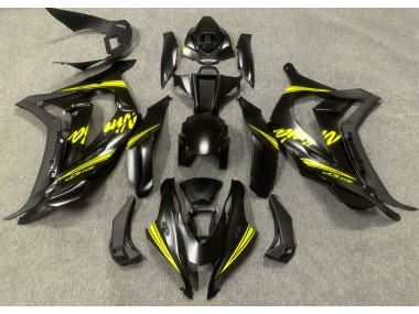 Satinschwarz & Gelb 2016-2019 Kawasaki ZX10R Motorrad Verkleidungen