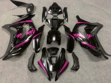 Satinschwarz & Rosa 2016-2019 Kawasaki ZX10R Motorrad Verkleidungen