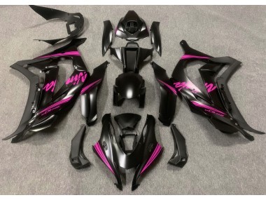 Satinschwarz & Rosa 2016-2019 Kawasaki ZX10R Motorrad Verkleidungen