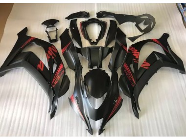 Satinschwarz & Rot 2016-2019 Kawasaki ZX10R Motorrad Verkleidungen