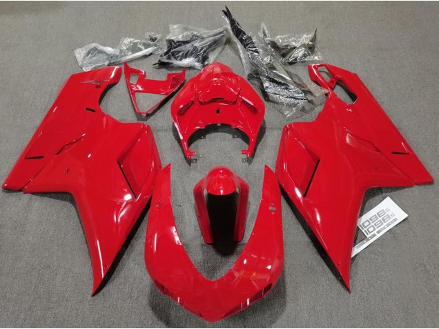 Schlichte Glanz Rot 2007-2014 Ducati 848 1098 1198 Motorrad Verkleidungen Schlichte Glanz Rot 2007-2014 Ducati 848 1098 1198 Motorrad Verkleidungen