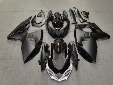 Schlichte Matt & Glänzendes Schwarz 2009-2016 Suzuki GSXR 1000 Motorrad Verkleidungen