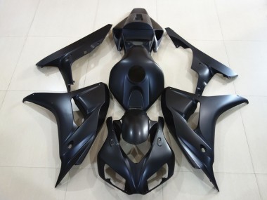 Schlichte Matt Schwarz 2006-2007 Honda CBR1000RR Motorrad Verkleidungen