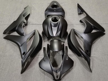 Schlichte Matt Schwarz 2007-2008 Honda CBR600RR Motorrad Verkleidungen