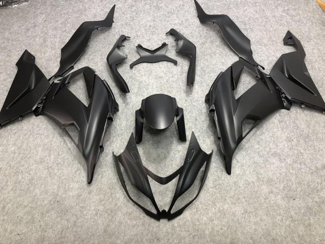 Schlichte Matt Schwarz 2013-2018 Kawasaki ZX6R Motorrad Verkleidungen Schlichte Matt Schwarz 2013-2018 Kawasaki ZX6R Motorrad Verkleidungen