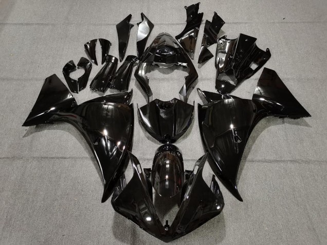 Schlichte Schwarz Glänzend 2009-2011 Yamaha R1 Motorrad Verkleidungen Schlichte Schwarz Glänzend 2009-2011 Yamaha R1 Motorrad Verkleidungen