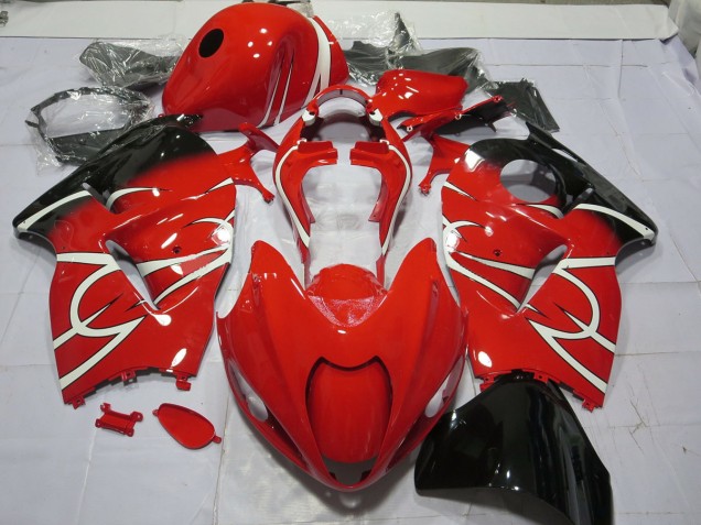 Schwarz & Weiß 1997-2007 Suzuki GSXR 1300 Motorrad Verkleidungen Schwarz & Weiß 1997-2007 Suzuki GSXR 1300 Motorrad Verkleidungen