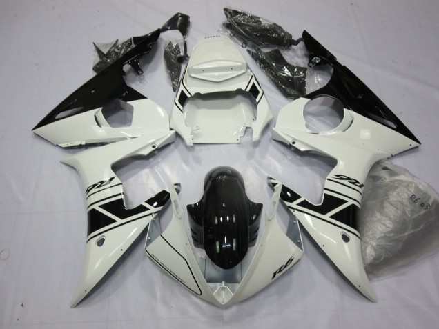 Schwarz & Weiß 2003-2004 Yamaha R6 Motorrad Verkleidungen Schwarz & Weiß 2003-2004 Yamaha R6 Motorrad Verkleidungen