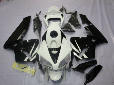 Schwarz & Weiß 2005-2006 Honda CBR600RR Motorrad Verkleidungen