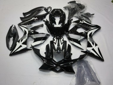 Schwarz & Weiß 2009-2016 Suzuki GSXR 1000 Motorrad Verkleidungen