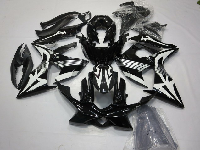 Schwarz & Weiß 2009-2016 Suzuki GSXR 1000 Motorrad Verkleidungen Schwarz & Weiß 2009-2016 Suzuki GSXR 1000 Motorrad Verkleidungen