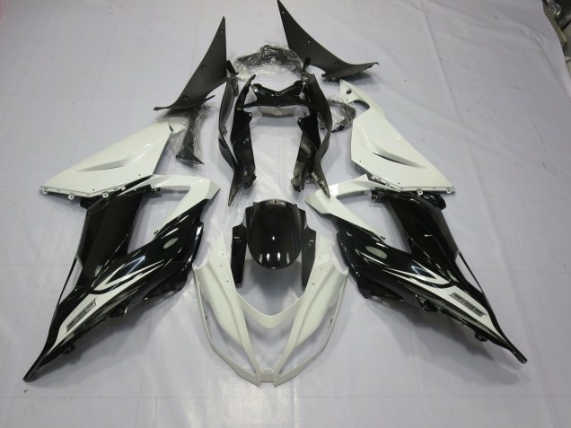 Schwarz & Weiß 2013-2018 Kawasaki ZX6R Motorrad Verkleidungen Schwarz & Weiß 2013-2018 Kawasaki ZX6R Motorrad Verkleidungen