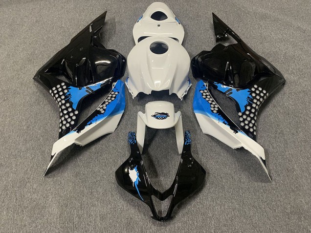 Schwarz Blau & Weiß 2009-2012 Honda CBR600RR Motorrad Verkleidungen Schwarz Blau & Weiß 2009-2012 Honda CBR600RR Motorrad Verkleidungen