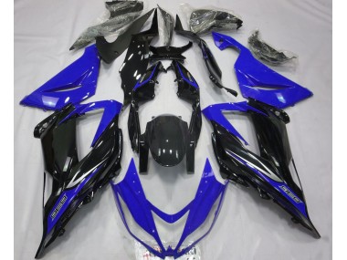 Schwarz & Blau 2013-2018 Kawasaki ZX6R Motorrad Verkleidungen