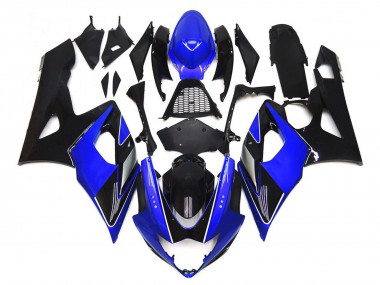 Schwarz & Blau Glänzend Mit Silber 2005-2006 Suzuki GSXR 1000 Motorrad Verkleidungen