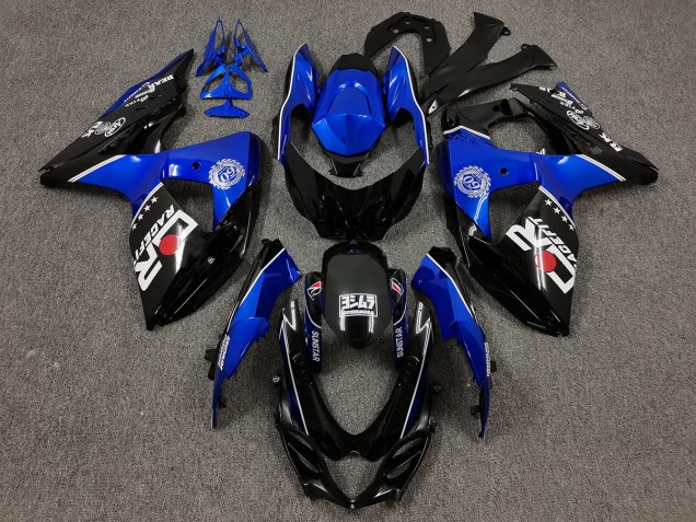 Schwarz & Blau Mit Benutzerdefinierten Logos 2009-2016 Suzuki GSXR 1000 Motorrad Verkleidungen Schwarz & Blau Mit Benutzerdefinierten Logos 2009-2016 Suzuki GSXR 1000 Motorrad Verkleidungen
