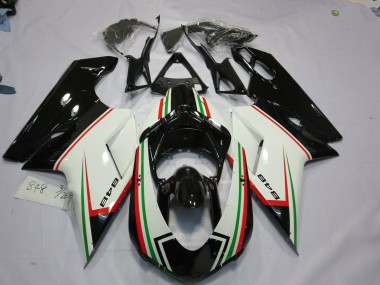 Schwarz Dreifach 2007-2014 Ducati 848 1098 1198 Motorrad Verkleidungen