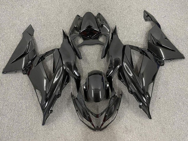 Schwarz-Einfarbig Glänzend 2013-2018 Kawasaki ZX6R Motorrad Verkleidungen Schwarz-Einfarbig Glänzend 2013-2018 Kawasaki ZX6R Motorrad Verkleidungen