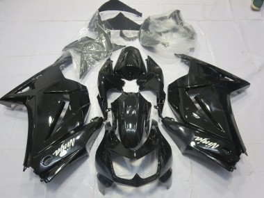 Schwarz Glanz (Custom) 2008-2012 Kawasaki Ninja 250 Motorrad Verkleidungen