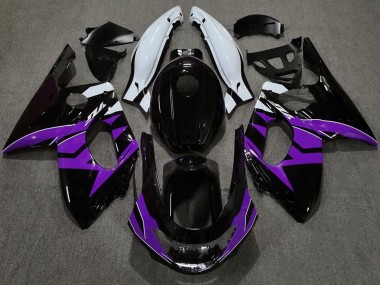 Schwarz Glanz Lila & Weiß 1998-2007 Yamaha YZF600 Motorrad Verkleidungen
