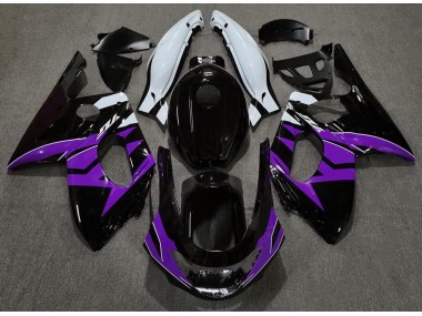 Schwarz Glanz Lila & Weiß 1998-2007 Yamaha YZF600 Motorrad Verkleidungen