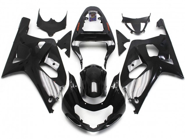 Schwarz Glänzend 2001-2003 Suzuki GSXR 600-750 Motorrad Verkleidungen Schwarz Glänzend 2001-2003 Suzuki GSXR 600-750 Motorrad Verkleidungen