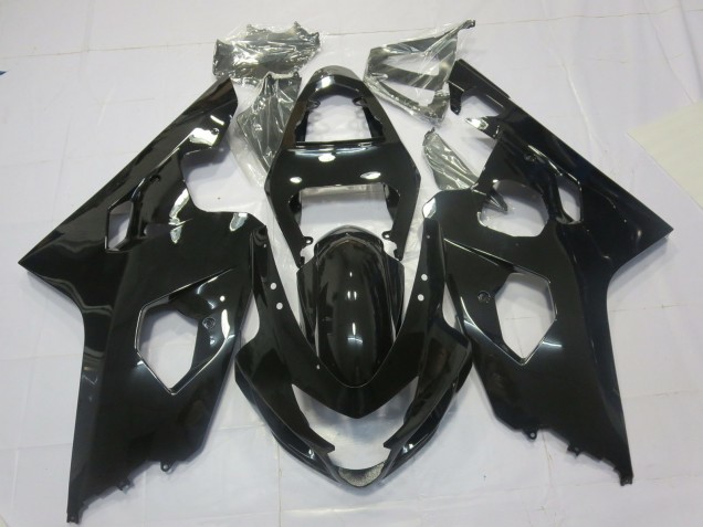 Schwarz Glänzend 2004-2005 Suzuki GSXR 600-750 Motorrad Verkleidungen Schwarz Glänzend 2004-2005 Suzuki GSXR 600-750 Motorrad Verkleidungen