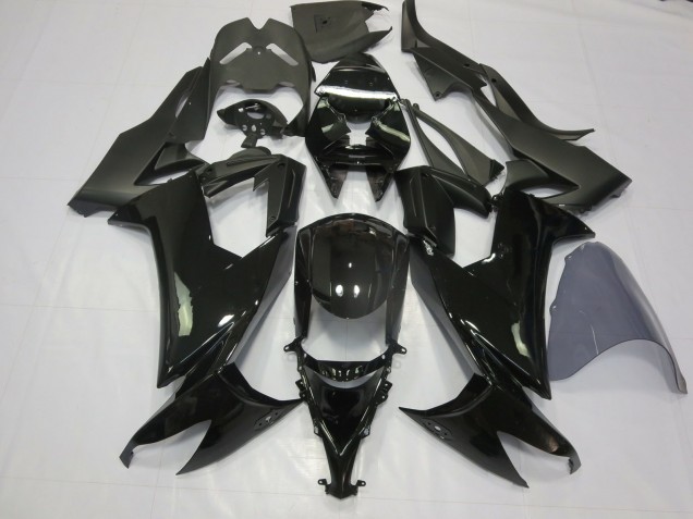 Schwarz Glänzend 2008-2010 Kawasaki ZX10R Motorrad Verkleidungen Schwarz Glänzend 2008-2010 Kawasaki ZX10R Motorrad Verkleidungen