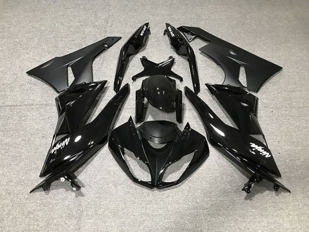 Schwarz Glänzend 2009-2012 Kawasaki ZX6R Motorrad Verkleidungen Schwarz Glänzend 2009-2012 Kawasaki ZX6R Motorrad Verkleidungen