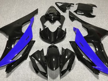 Schwarz Glänzend & Blau 2008-2016 Yamaha R6 Motorrad Verkleidungen
