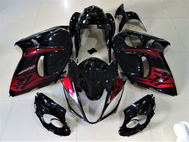 Schwarz Glänzend & Bonbonrot 2008-2020 Suzuki GSXR 1300 Motorrad Verkleidungen Schwarz Glänzend & Bonbonrot 2008-2020 Suzuki GSXR 1300 Motorrad Verkleidungen