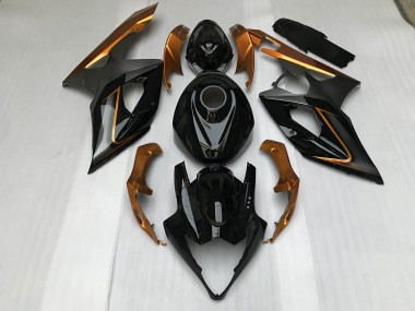 Schwarz Glänzend & Bronze 2005-2006 Suzuki GSXR 1000 Motorrad Verkleidungen