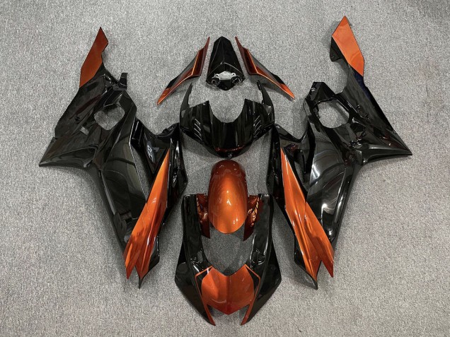 Schwarz Glänzend & Gebranntes Orange 2017-2021 Yamaha R6 Motorrad Verkleidungen Schwarz Glänzend & Gebranntes Orange 2017-2021 Yamaha R6 Motorrad Verkleidungen