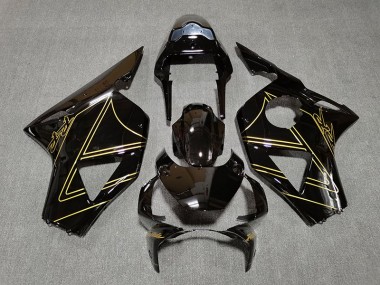 Schwarz Glänzend & Gold 2002-2003 Honda CBR954RR Motorrad Verkleidungen