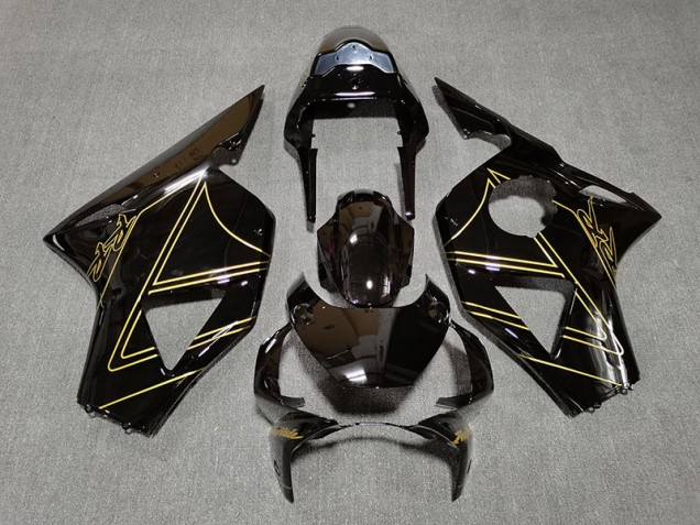 Schwarz Glänzend & Gold 2002-2003 Honda CBR954RR Motorrad Verkleidungen Schwarz Glänzend & Gold 2002-2003 Honda CBR954RR Motorrad Verkleidungen