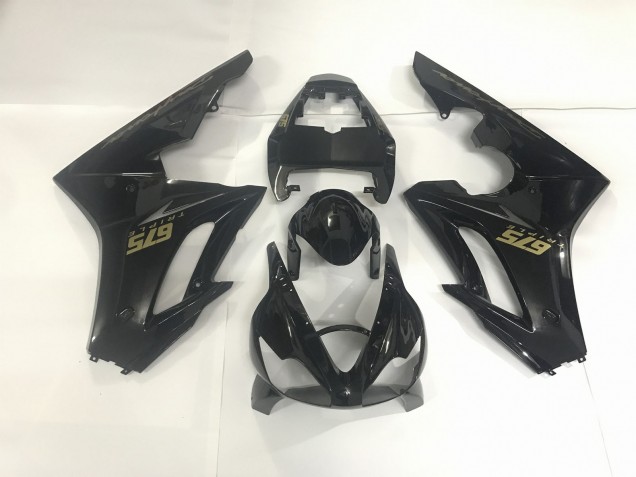 Schwarz Glänzend & Gold 2009-2012 Triumph Daytona 675 Motorrad Verkleidungen Schwarz Glänzend & Gold 2009-2012 Triumph Daytona 675 Motorrad Verkleidungen