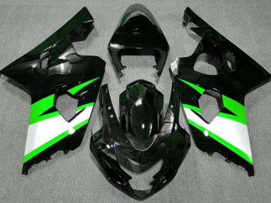 Schwarz Glänzend & Grün 2004-2005 Suzuki GSXR 600-750 Motorrad Verkleidungen