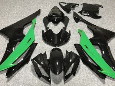 Schwarz Glänzend & Grün 2008-2016 Yamaha R6 Motorrad Verkleidungen