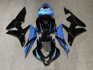 Schwarz Glänzend & Hellblau 2007-2008 Honda CBR600RR Motorrad Verkleidungen