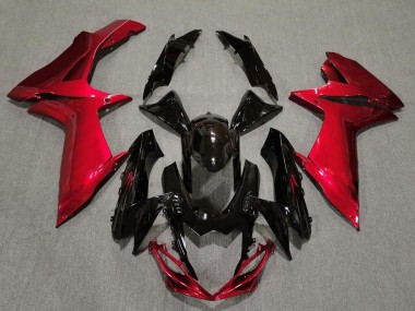 Schwarz Glänzend & Lavarot 2011-2024 Suzuki GSXR 600-750 Motorrad Verkleidungen