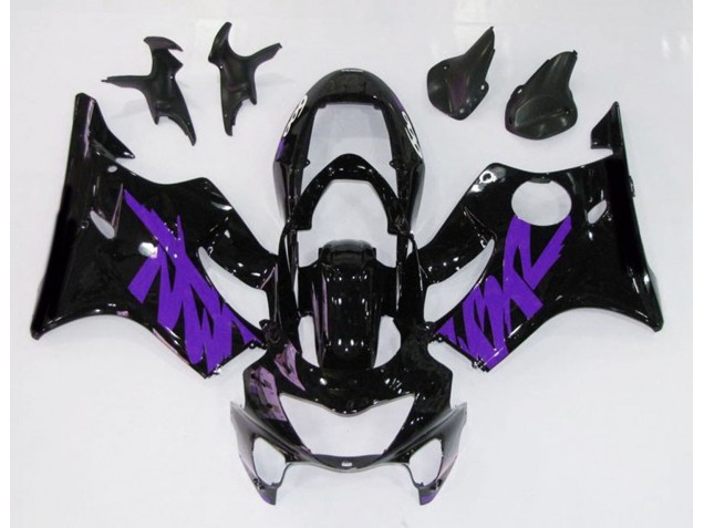 Schwarz Glänzend & Lila 1999-2000 Honda CBR600 F4 Motorrad Verkleidungen Schwarz Glänzend & Lila 1999-2000 Honda CBR600 F4 Motorrad Verkleidungen