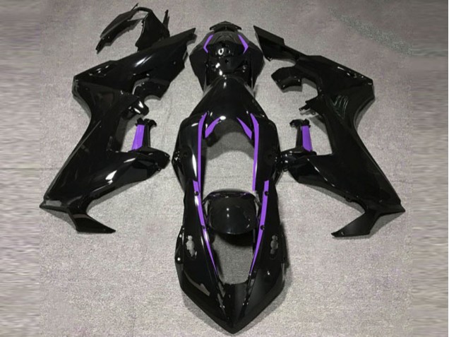 Schwarz Glänzend & Lila Mit Futter 2017-2023 Honda CBR1000RR Motorrad Verkleidungen Schwarz Glänzend & Lila Mit Futter 2017-2023 Honda CBR1000RR Motorrad Verkleidungen