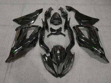 Schwarz Glänzend Mit Aufklebern 2013-2018 Kawasaki ZX6R Motorrad Verkleidungen