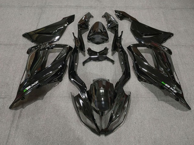 Schwarz Glänzend Mit Aufklebern 2013-2018 Kawasaki ZX6R Motorrad Verkleidungen Schwarz Glänzend Mit Aufklebern 2013-2018 Kawasaki ZX6R Motorrad Verkleidungen