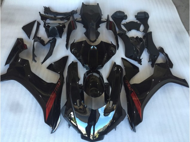 Schwarz Glänzend Mit Rotem Logo 2015-2019 Yamaha R1 Motorrad Verkleidungen Schwarz Glänzend Mit Rotem Logo 2015-2019 Yamaha R1 Motorrad Verkleidungen
