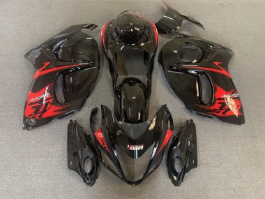 Schwarz Glänzend Mit Roten Logos 2008-2020 Suzuki GSXR 1300 Motorrad Verkleidungen