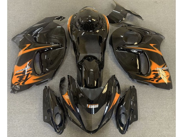 Schwarz Glänzend & Orange 2008-2020 Suzuki GSXR 1300 Motorrad Verkleidungen Schwarz Glänzend & Orange 2008-2020 Suzuki GSXR 1300 Motorrad Verkleidungen
