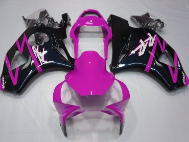 Schwarz Glänzend & Pink 2002-2003 Honda CBR954RR Motorrad Verkleidungen